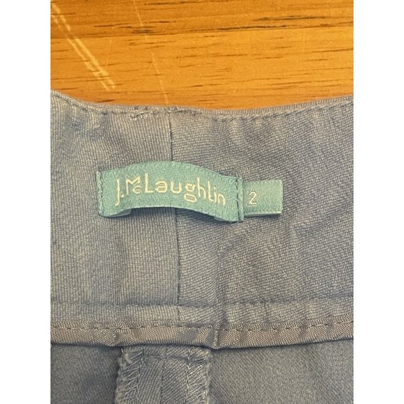 J McLaughlin Begonia Light Blue Short Bermuda Pull On Stretch Size 2 - Picture 3 of 7